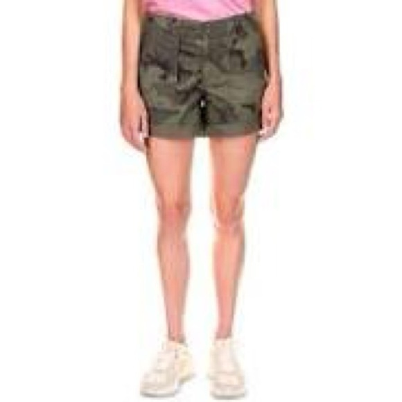 Sanctuary Pants - Sanctuary Womens Camouflage Mini Cuffed Cargo Shorts size medium
